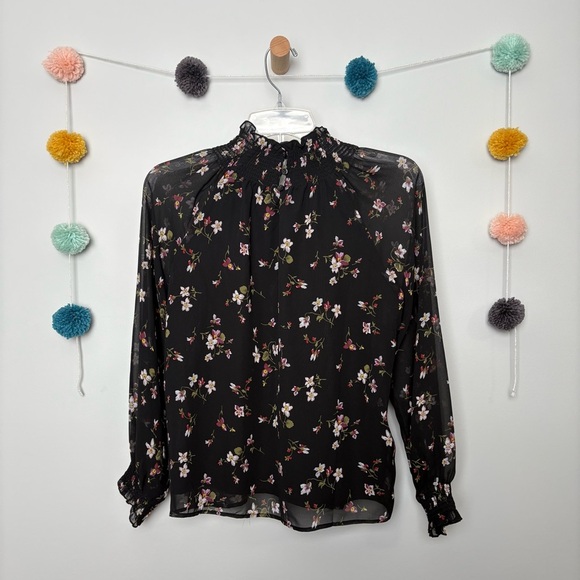 Madewell Backyard Blooms Smocked Mock Neck Top - Picture 10 of 10